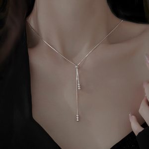 Dainty Chain Necklace Y-Shape Copper Neck Jewelry