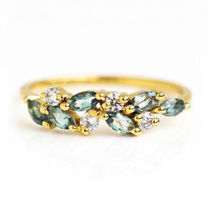 Huitan Luxury Gold Color Ring