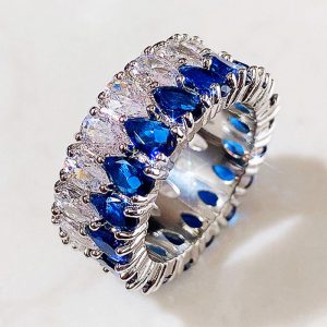 Huitan Fashion Eternity Colorful Cubic Zircon