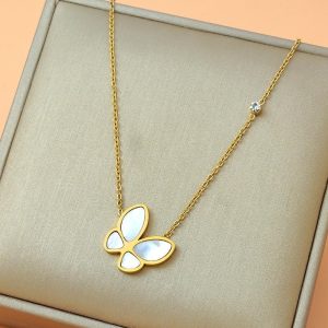 New Titanium Steel Butterfly Necklace