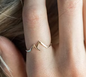 Mountain-shaped Copper Creative Custom Ladies Ring