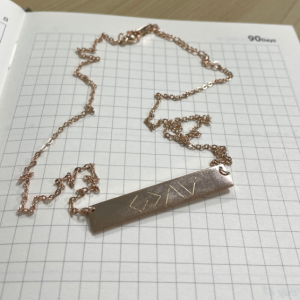 Horizontal Bar Pendant Necklace
