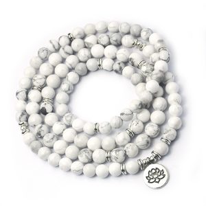 Amazon Tiger Eye Stone Bracelet Necklace 108 Buddha Beads Lotus Bracelet