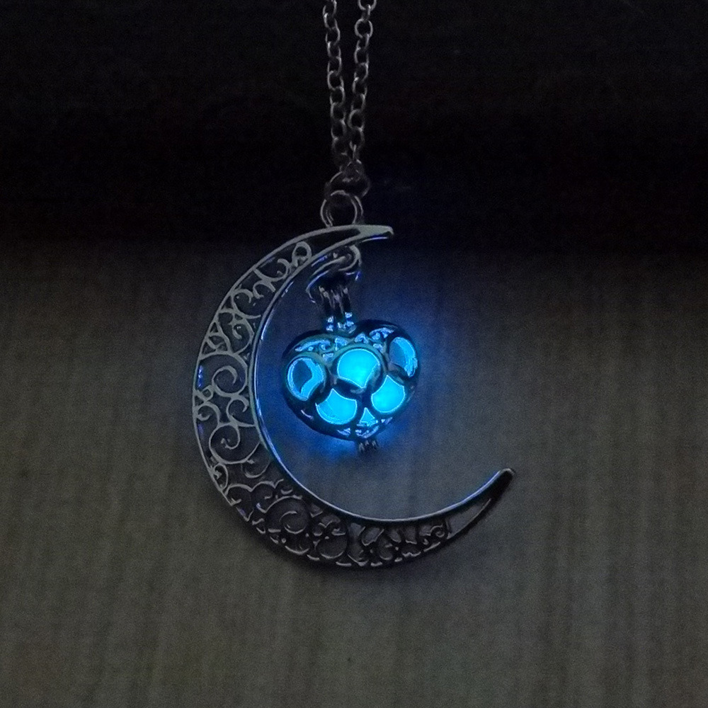 Glowing Pendant Necklaces Silver Plated Chain Necklaces - Image 2