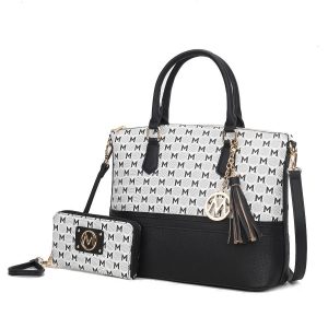MKF Collection Saylor Circular Print Women Tote Bag & Wristlet Wallet by Mia k