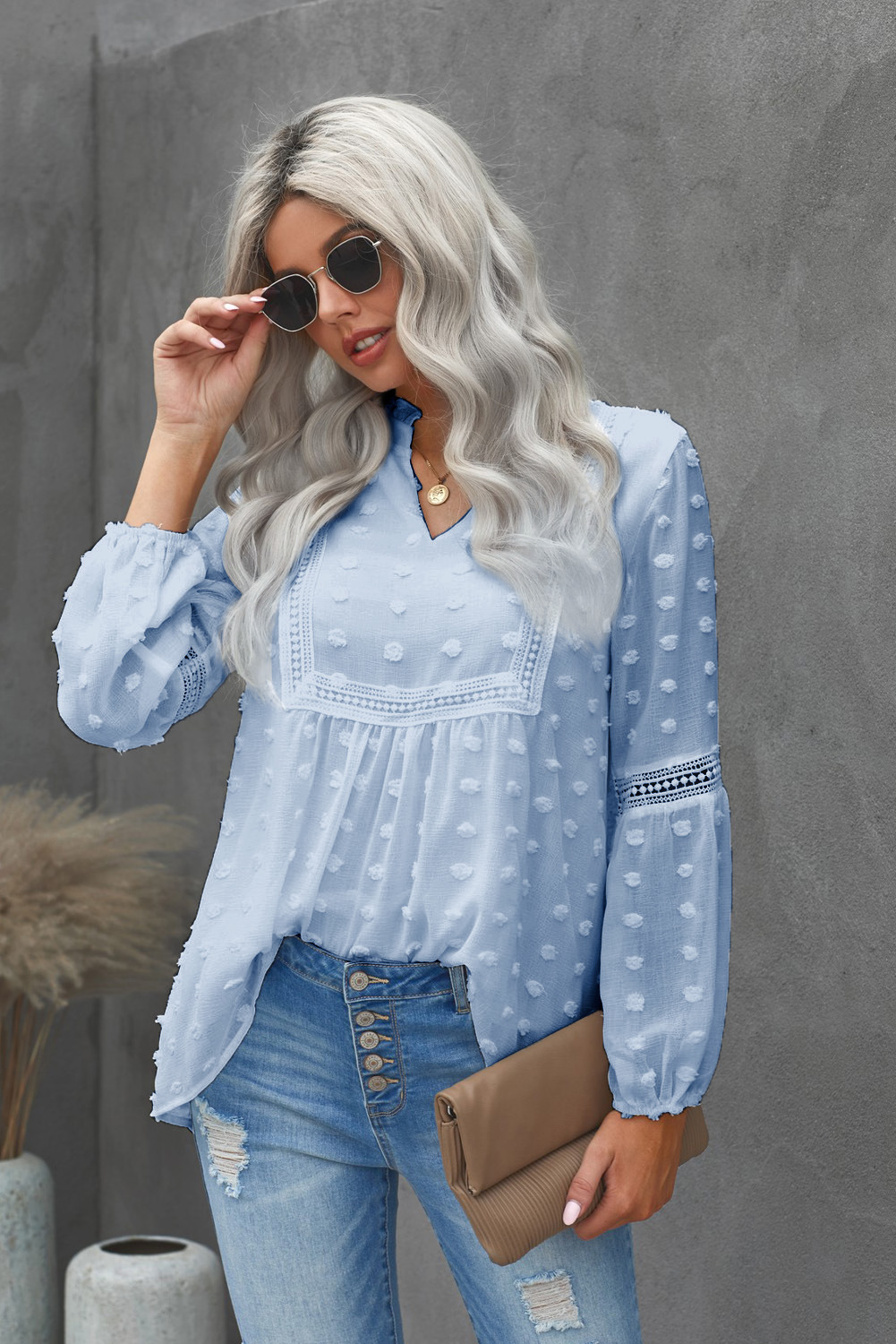 Charming Ruffle Chiffon Blouse - Image 31