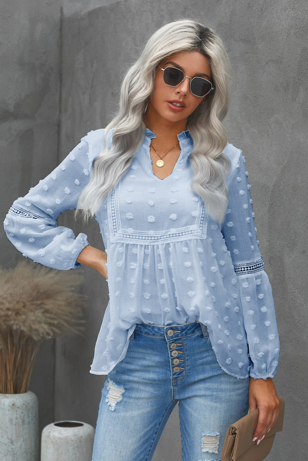 Charming Ruffle Chiffon Blouse - Image 43
