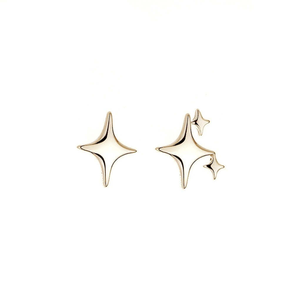 Asymmetrical Star Stud Earrings - Image 8