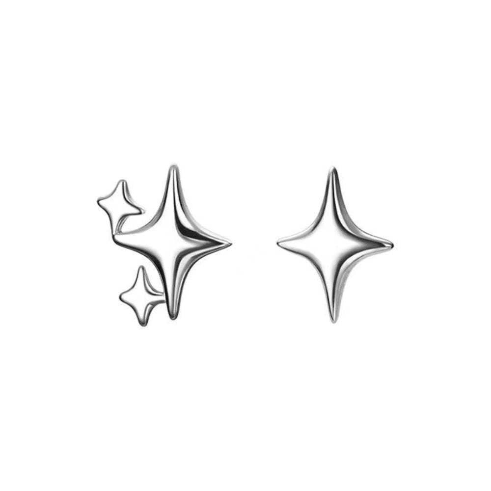Asymmetrical Star Stud Earrings - Image 7
