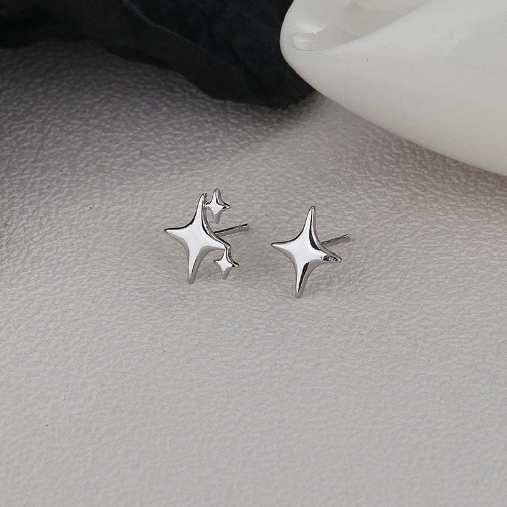 Asymmetrical Star Stud Earrings - Image 3