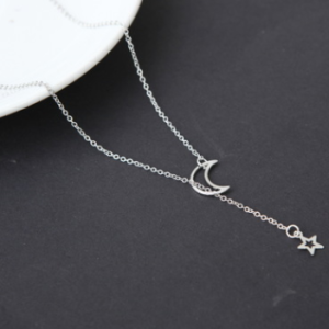 Simple Moon Star Necklace Clavicle Chain Short Necklace